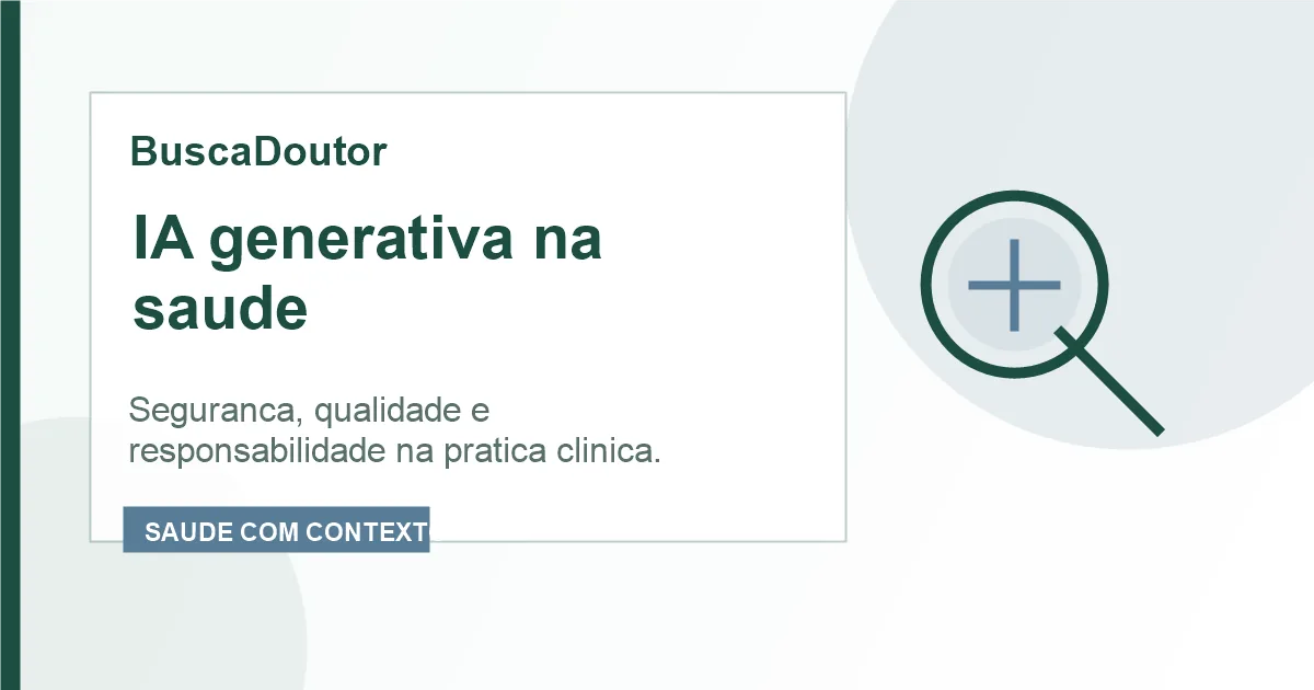 Imagem editorial do artigo: IA generativa na saúde: como usar sem abrir mão de segurança, qualidade e responsabilidade